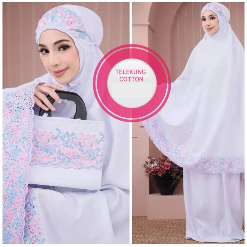 [Ready Stock] Telekung Sale Telekung Cotton Sulam , Corak Baru , Pos ...