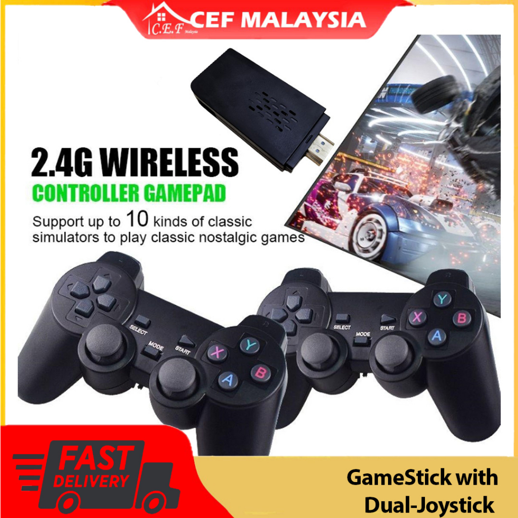 Game Stick Lite 4K TV Video Game Console With 2.4G Wireless Support CPS PS1  Classic Game with 2pcs gamepad