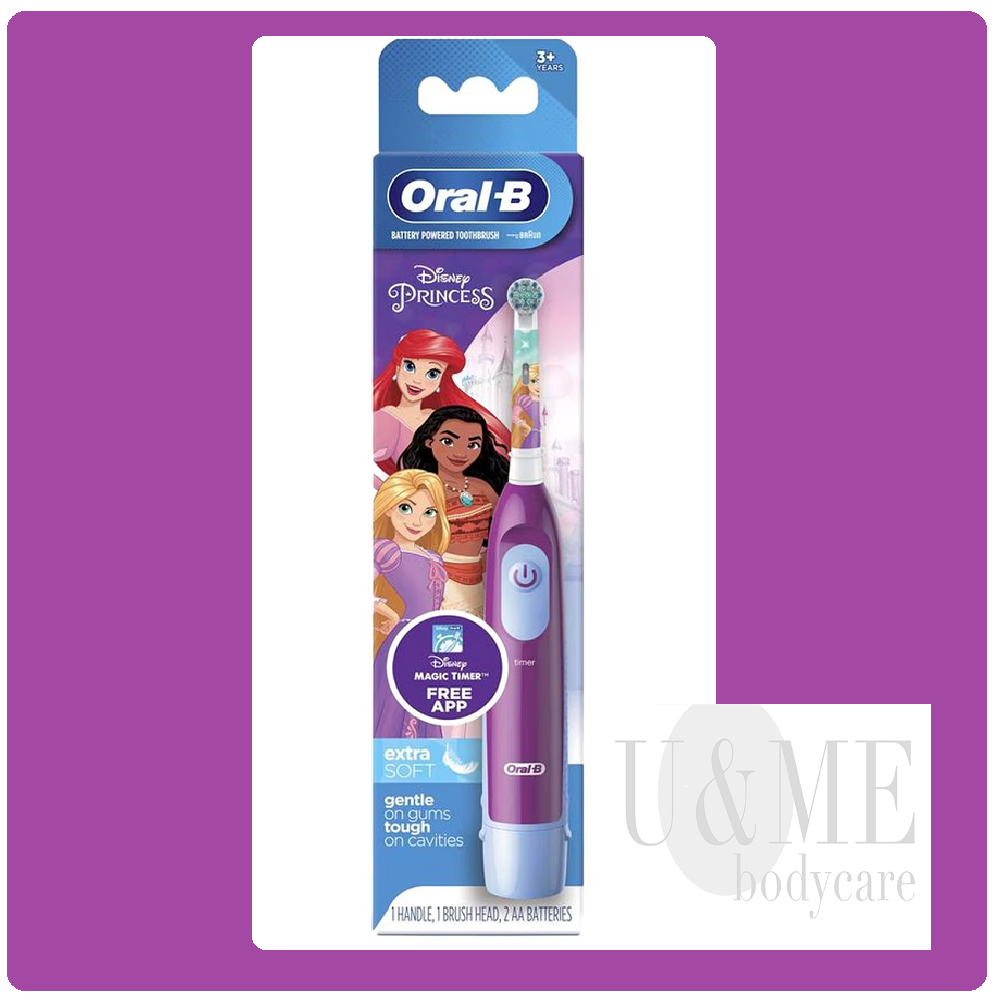 ORAL-B Pro Battery Kids Toothbrush Disney Princess OR Spiderman 1s ...