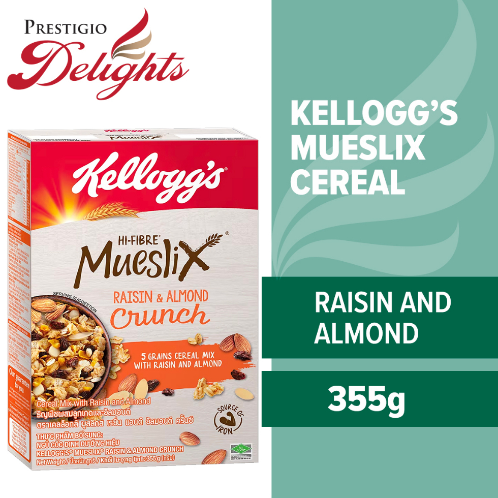 Kellogg's Mueslix Raisin and Almond Cereal 355g Shopee Malaysia