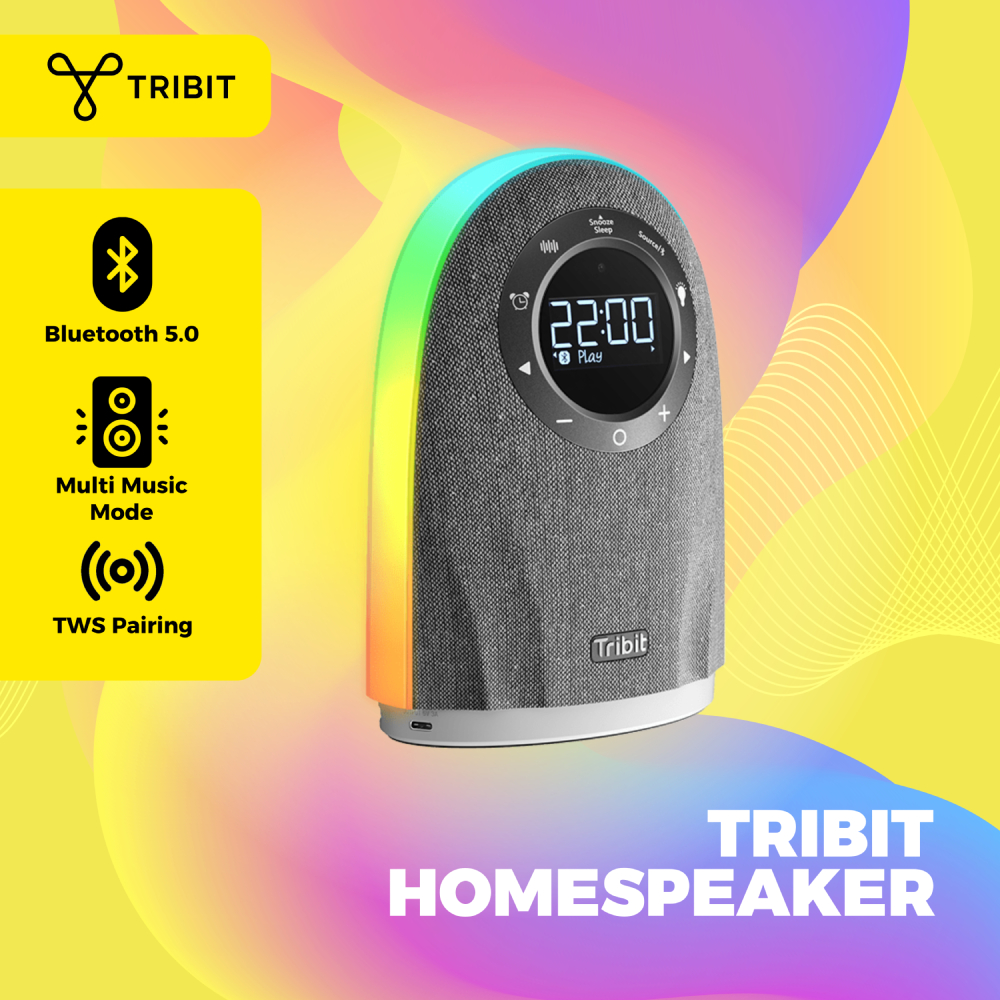 Tribit Home Speaker SD card aux input, Bluetooth 5.0, FM channels
