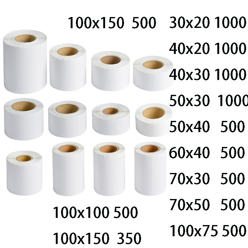 Thermal Sticker Various Sizes Thermal Paper Barcode Label Sticker Price