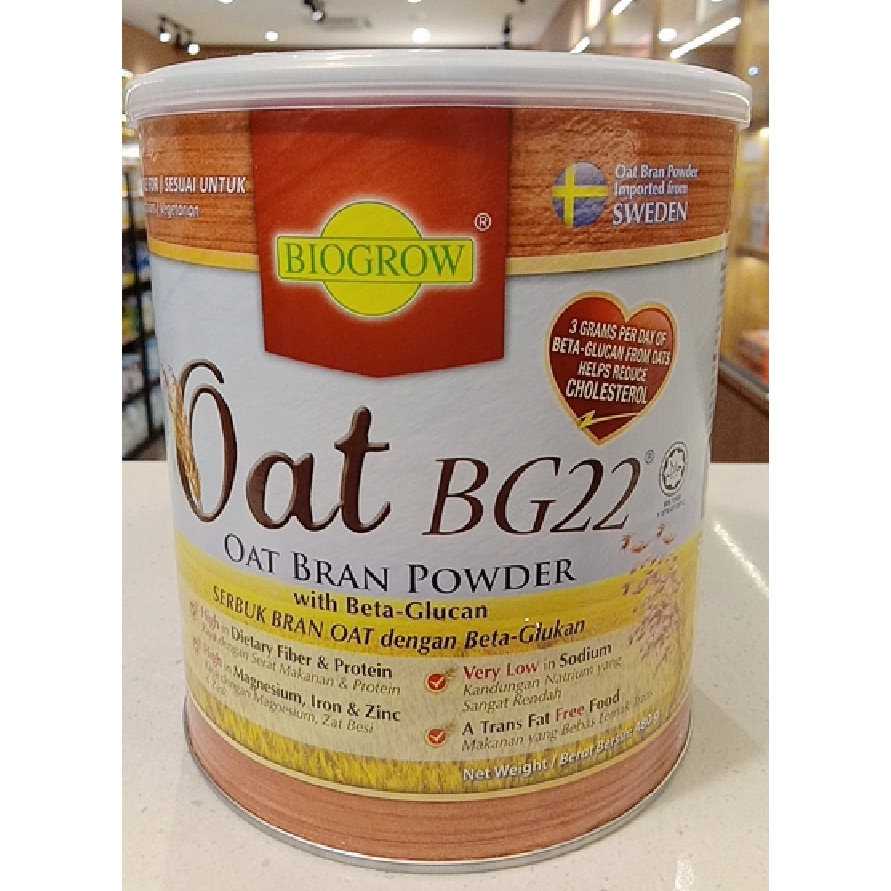 BIOGROW OAT BG22 POWDER ( WITH BETA-GLUCAN ) 480G | Shopee Malaysia