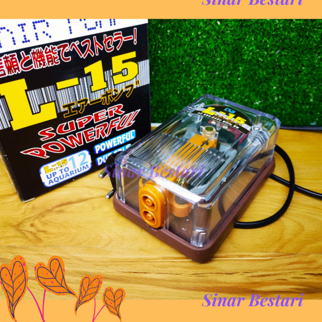 NS L15 super powerful ( 12 tank ) air pump pAM angin NS L-15 Akuarium ...
