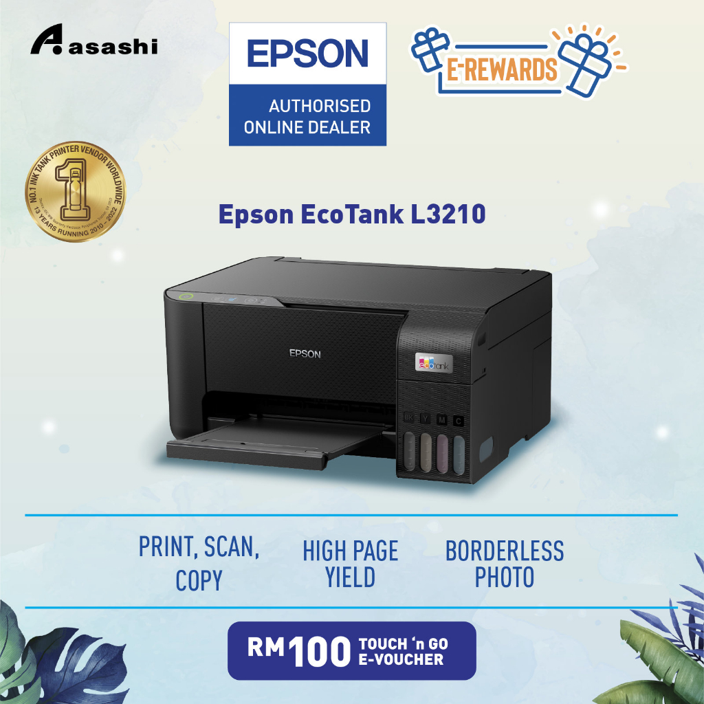 Epson EcoTank L3210 AllinOne Ink Tank Printer(Warranty 1Years