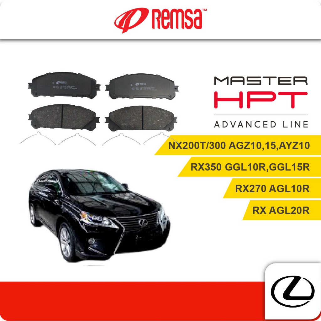 REMSA Front Brake Pads (1 set) Compatible with Lexus RX270 AGL10R