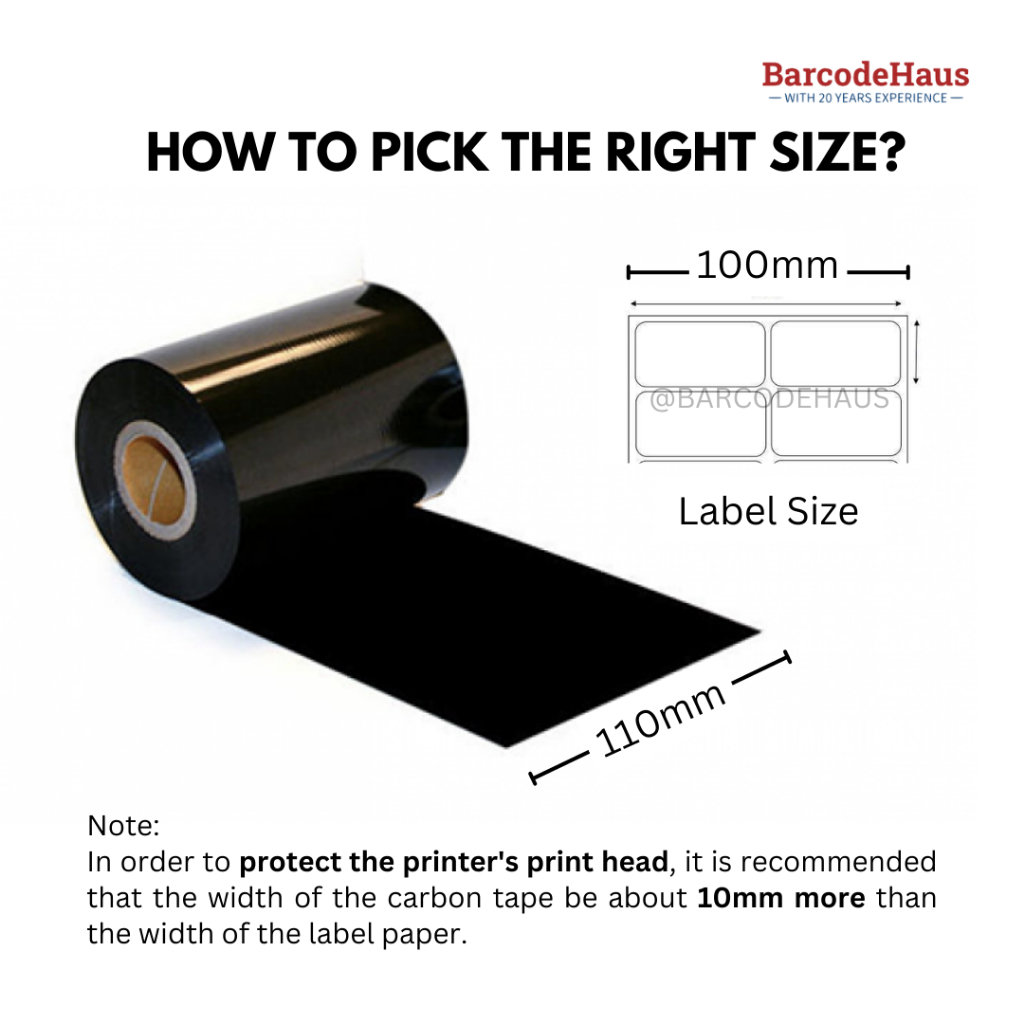 ZEBRA GT800 Barcode Printer Ribbon Roll GT800 Wax/Wax Resin RICOH ...