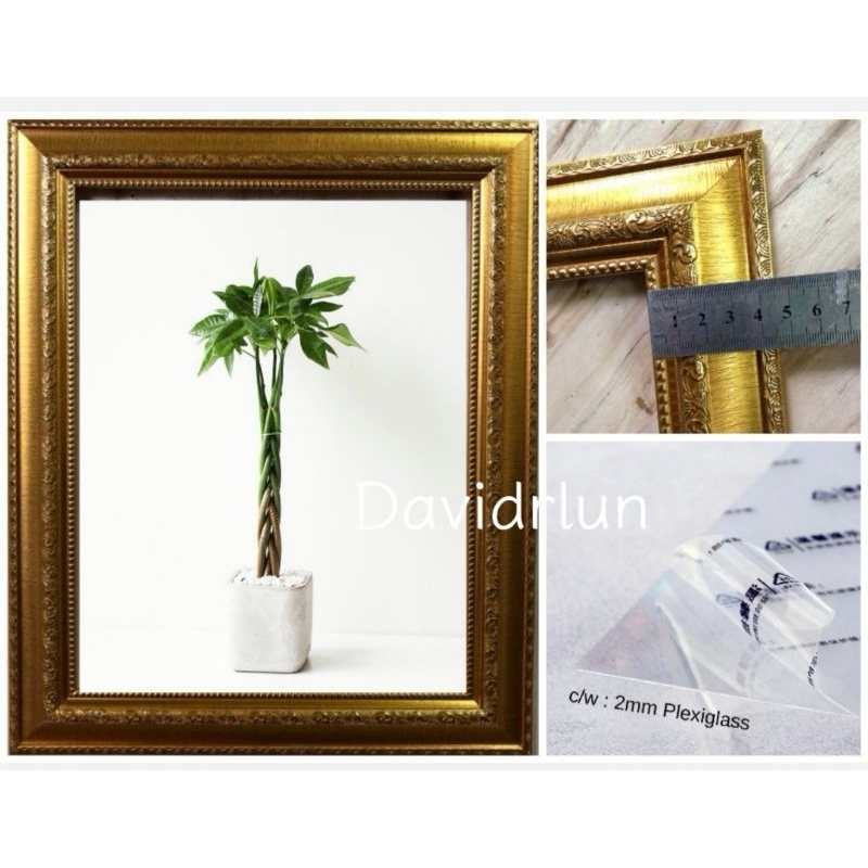 Cornice 12x16 In Legno Massello Marrone – Per Foto 11x14 Con Passepartout O 12x16 – Da Parete O Tavolo