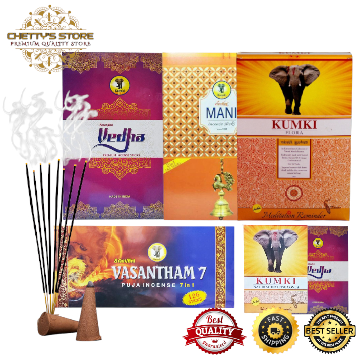 KUMKI PREMIUM NATURAL INCENSE STICKS/CONES (AGARBATTI) Shopee Malaysia