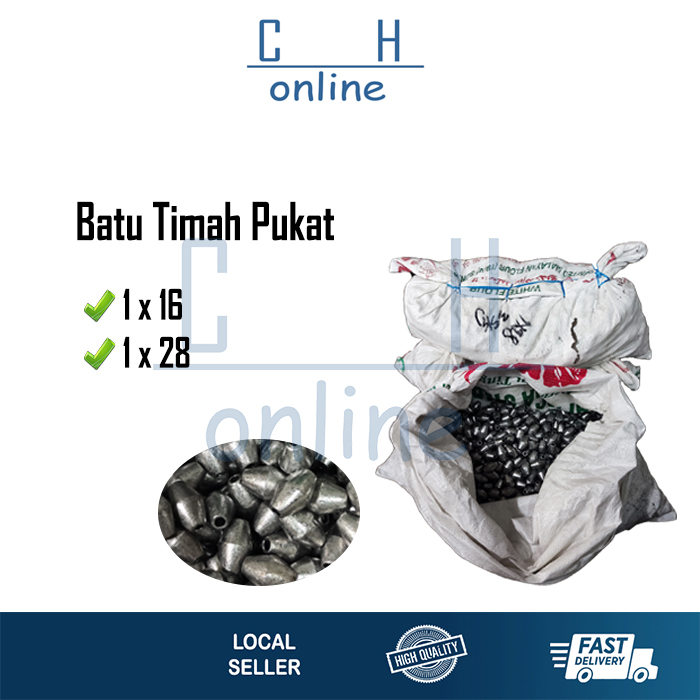 KG] Batu Timah Pukat / Lead Sinker For Fishing Net / Batu Jaring /Batu  Tangsi 1x16 1x28