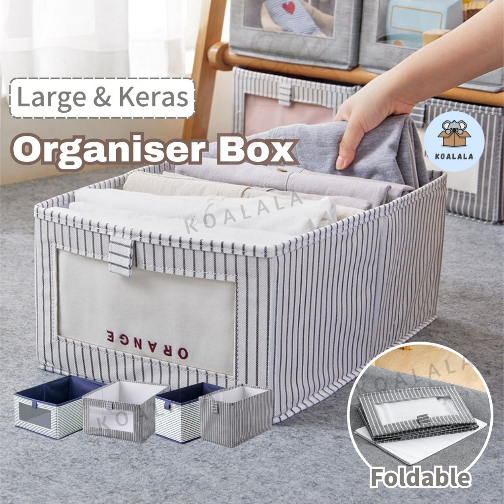 Foldable Clothes Organiser Cloth Storage Box Clothes Organizer Wardrobe  Organizer Storage Box Storage Organizers 收纳盒