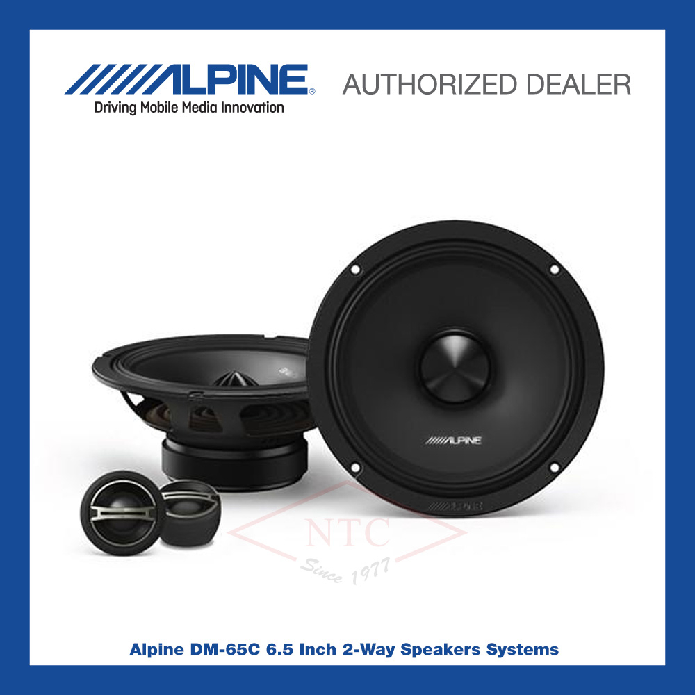 ALPINE Car Audio DM-65C 6.5 inch 2-Way Component Speaker - DM-65C ...