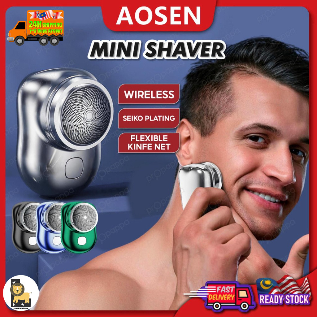 NEW Mini Shaver Beard Shaver Wet and Dry Mens Electric Face Razor Mini ...