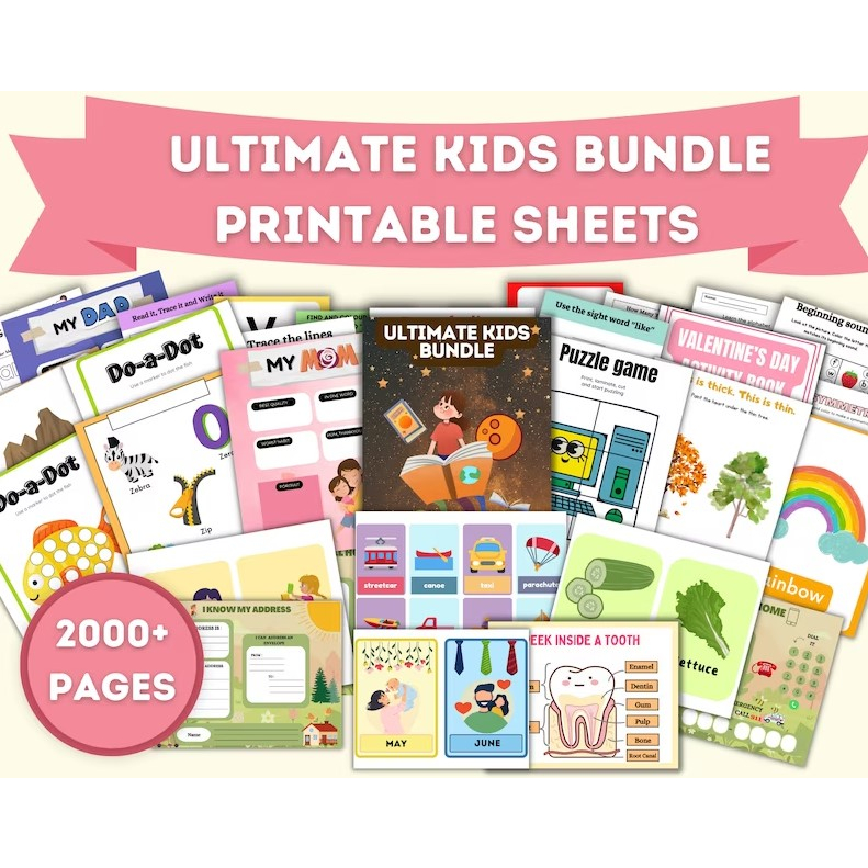 PDF] PreK 2000+ pages Bundle Preschool Worksheets Kids Activity ...