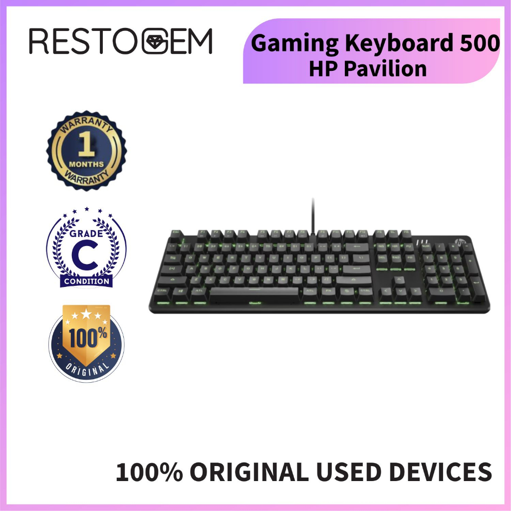 HP Pavilion Gaming Keyboard 500 100 Original U S E D Unit Shopee