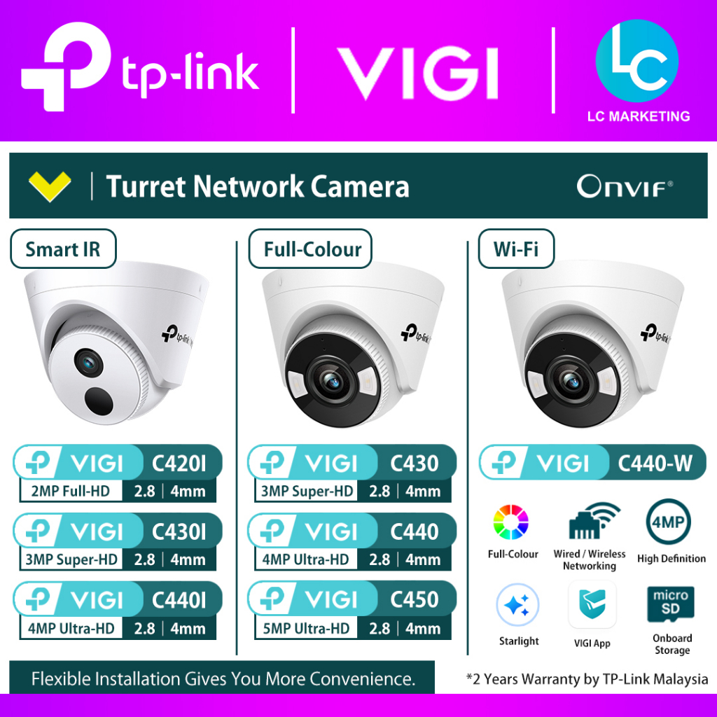 VIGI C400HP-4, TP-Link Telecamera 3 MPixel