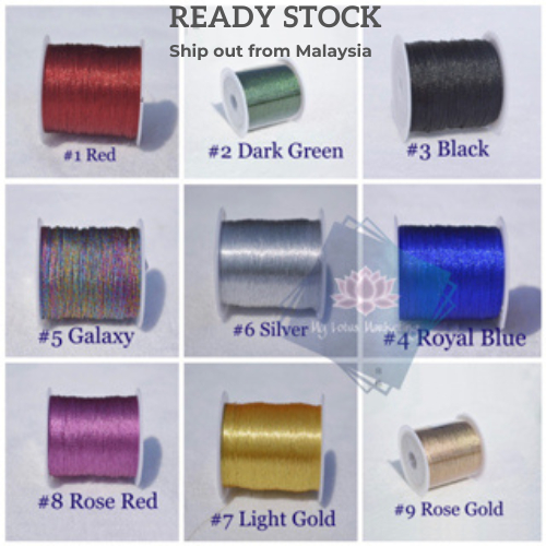 0.4mm 0.6mm Gold Thread Colourful Thread Diy Handicraft 6股 9股 金丝金线银线 耐磨 ...