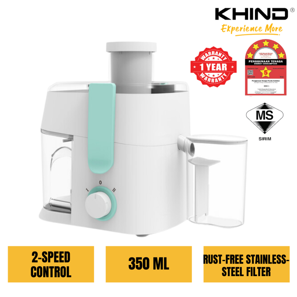 Khind Juice Extractor 300Watt JE300 / Pengisar BuahBuahan (Juice