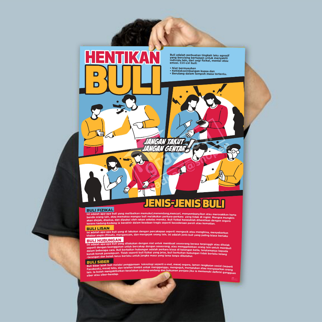 Poster HENTIKAN BULI di Sekolah | Shopee Malaysia