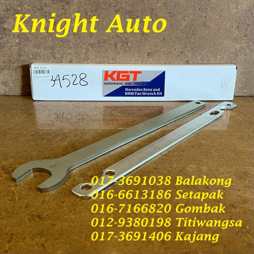 KGT 32mm BMW Mercedes Benz Ford Fan Clutch Nut Wrench and Water Pump Holder Tool Kit Removal