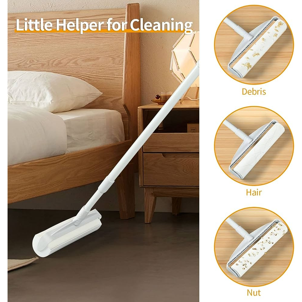 24cm Lint Roller Pet Hair Sticky Roller Stickle Mop with Extendable Long HandleHair Remover for