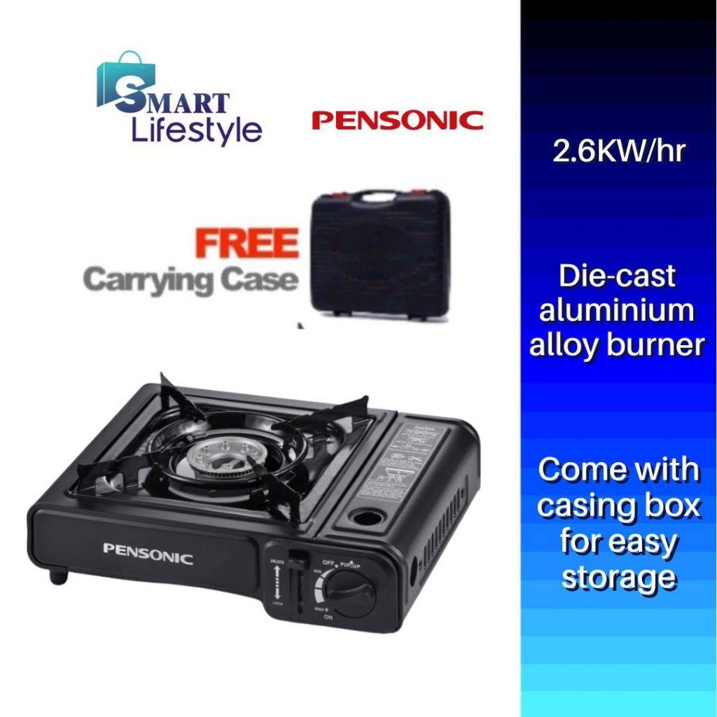 Pensonic Portable Gas Stove Black/Baby Blue PPG2004N/PPG2005N