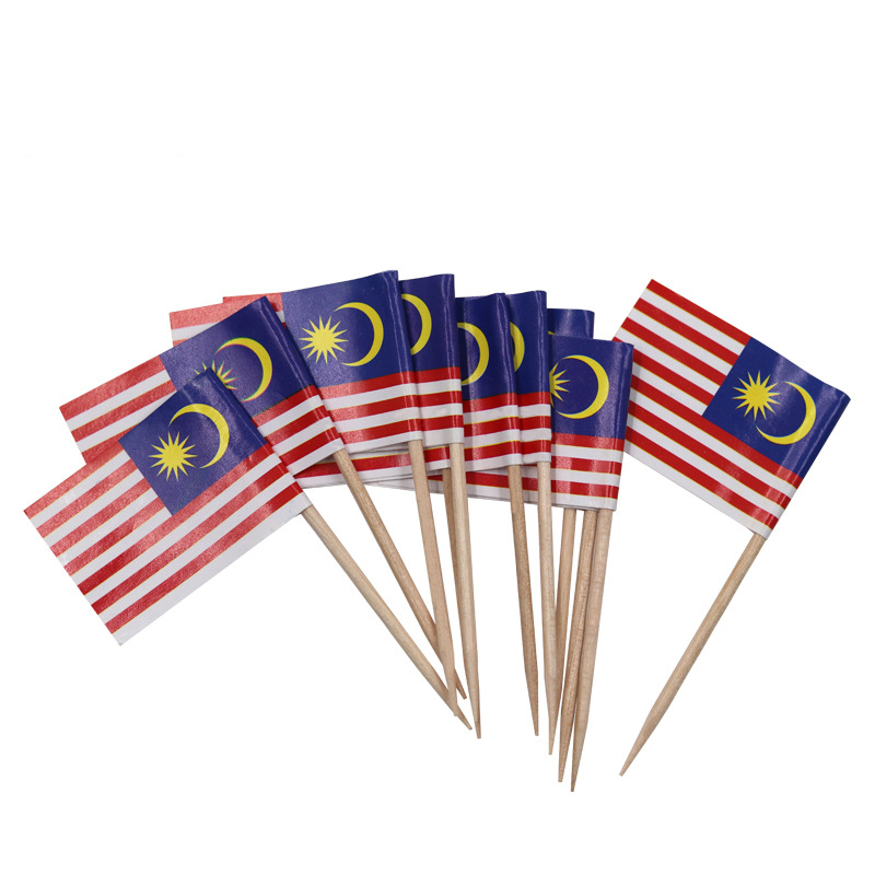Malaysia Toothpick Flag Bendera Malaysia Merdeka Cake Topper Malaysia