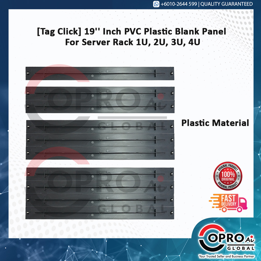 [Tag Click] 19'' Inch PVC Plastic Blank Panel For Server Rack 1U, 2U ...