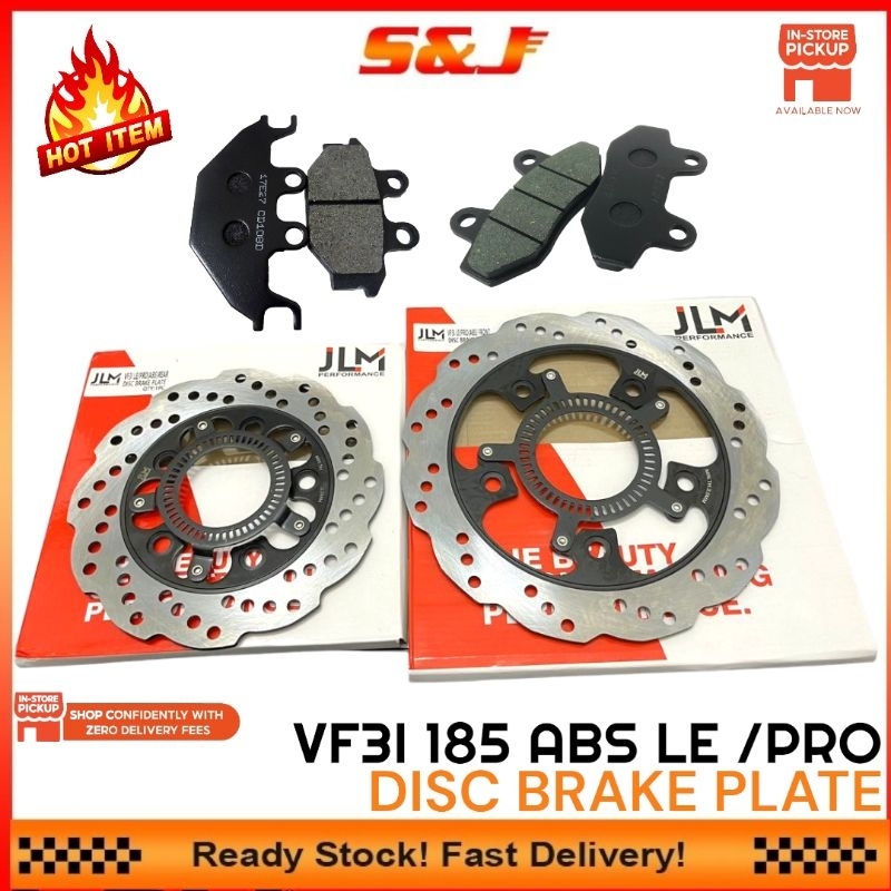 SYM VF3I 185 ABS LE PRO FRONT REAR DISC BRAKE PLATE PILING DISC DEPAN
