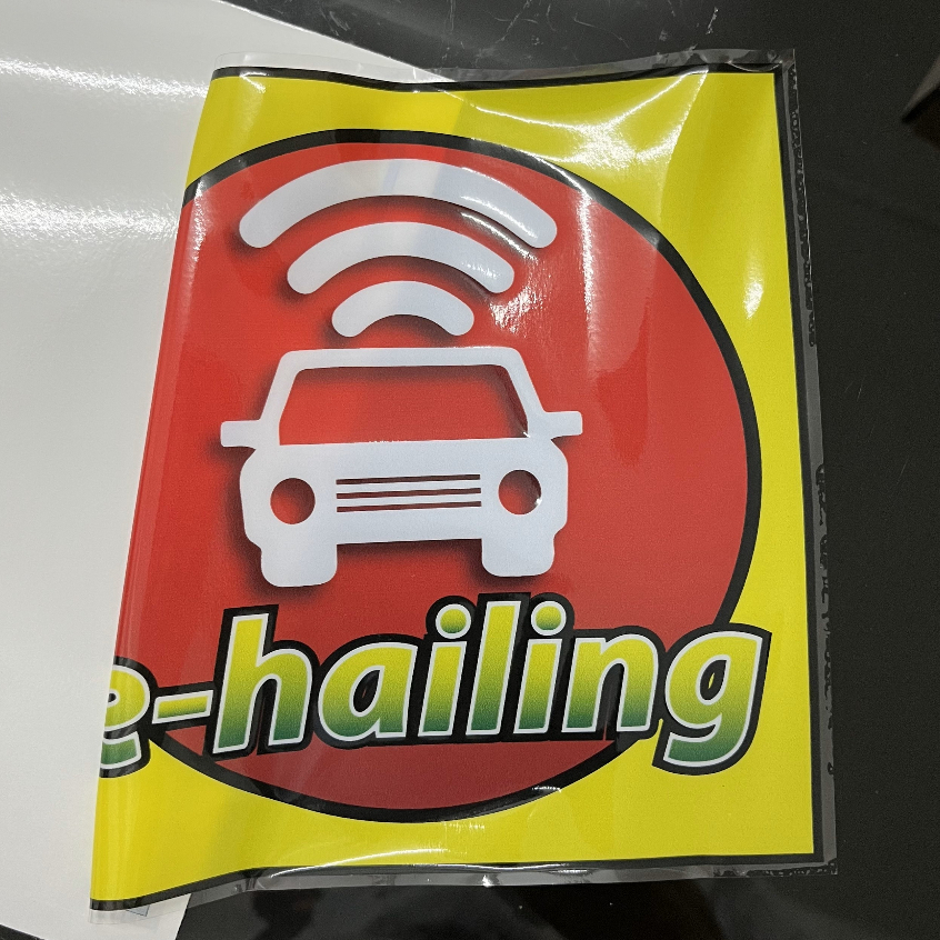 E-Hailing 15x15cm Driver Sticker Car Ehailing E hailing Bezza Myvi ...