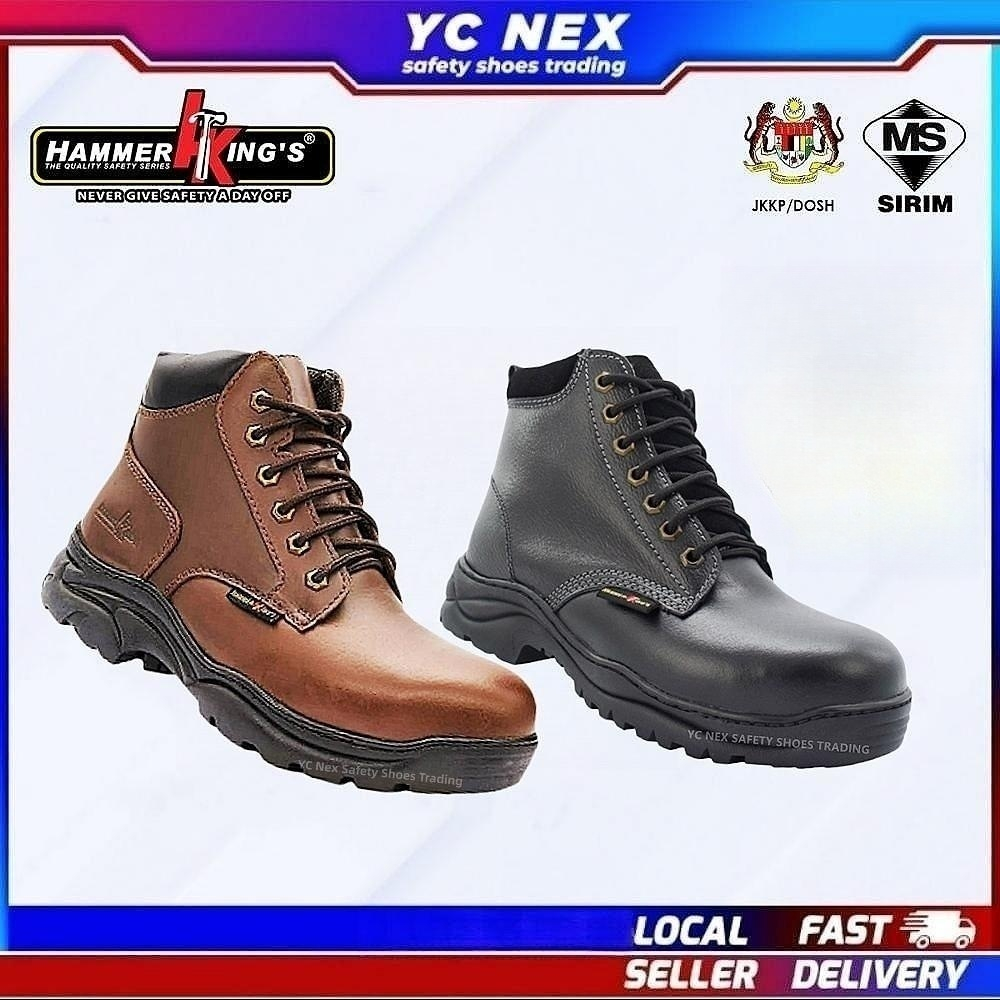 Safety Shoes Boots Steel Toe Cap Mid Cut Lace Up Premium Quality ...