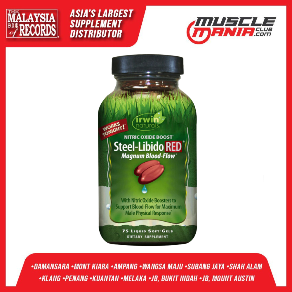 Irwin SteelLibido RED (75 softgels) Shopee Malaysia