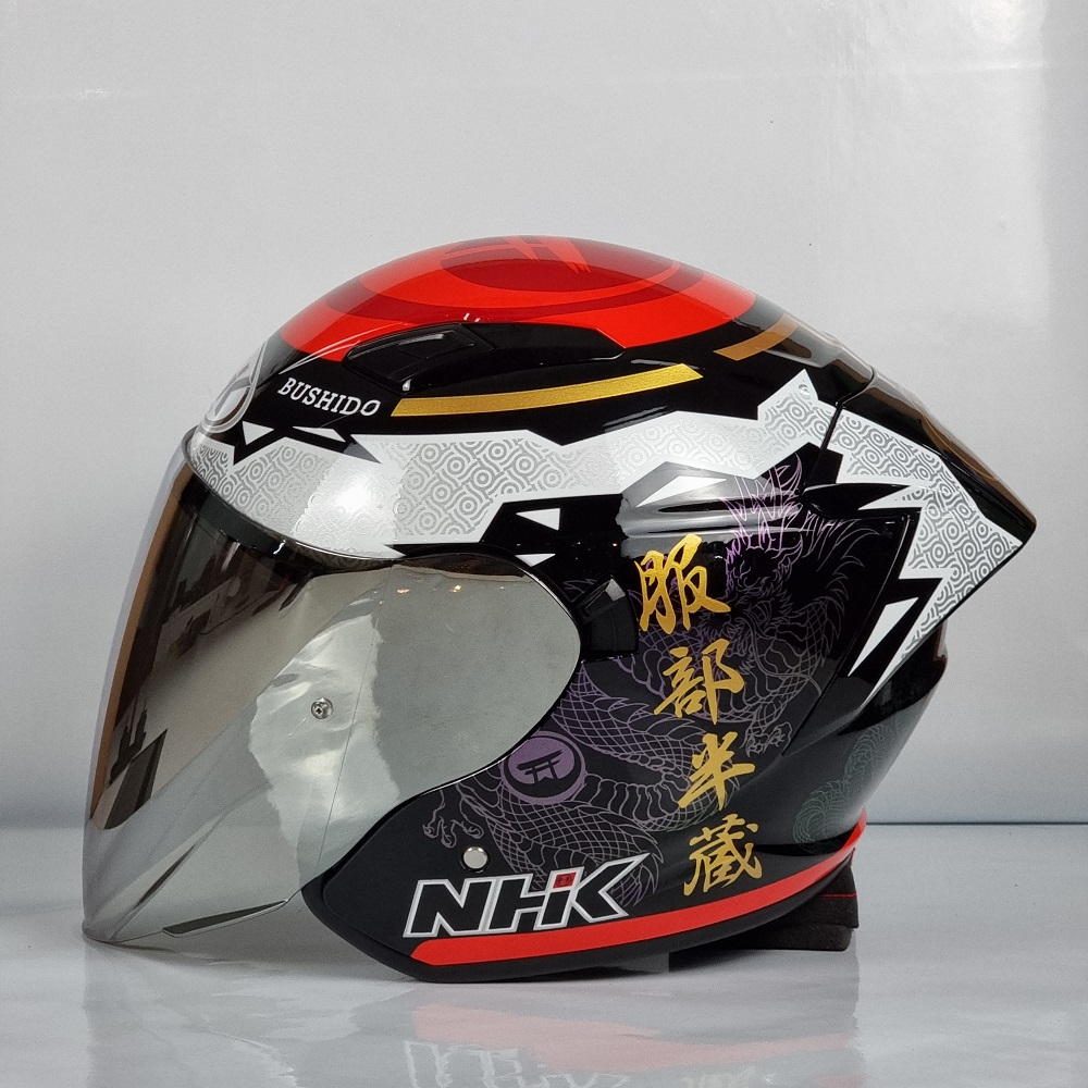 NHK Helmet S1GP Miha (Black Glossy) Shopee Malaysia