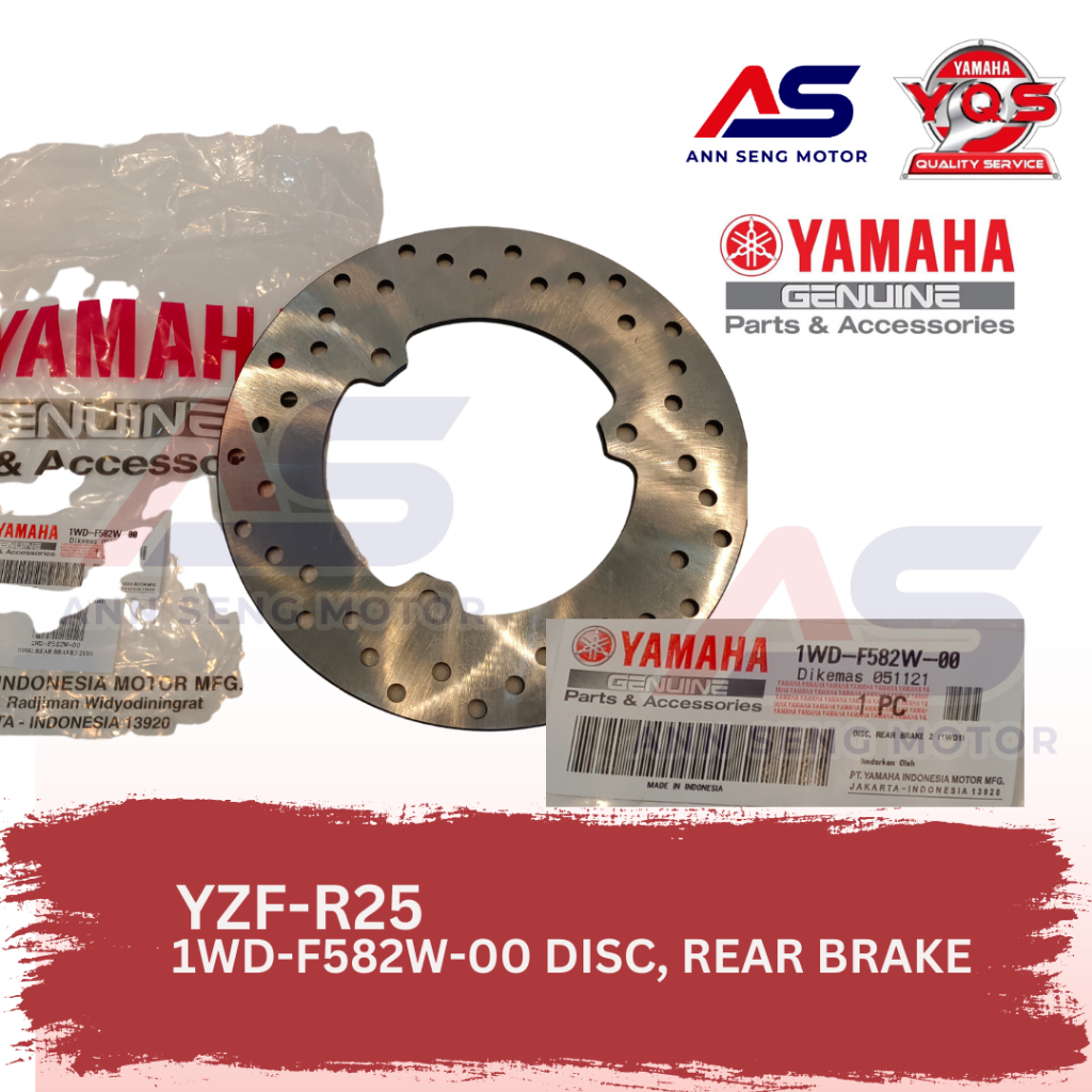 YAMAHA YZF-R25 DISC, REAR BRAKE ORIGINAL (1WD-F582W-00) | Shopee Malaysia