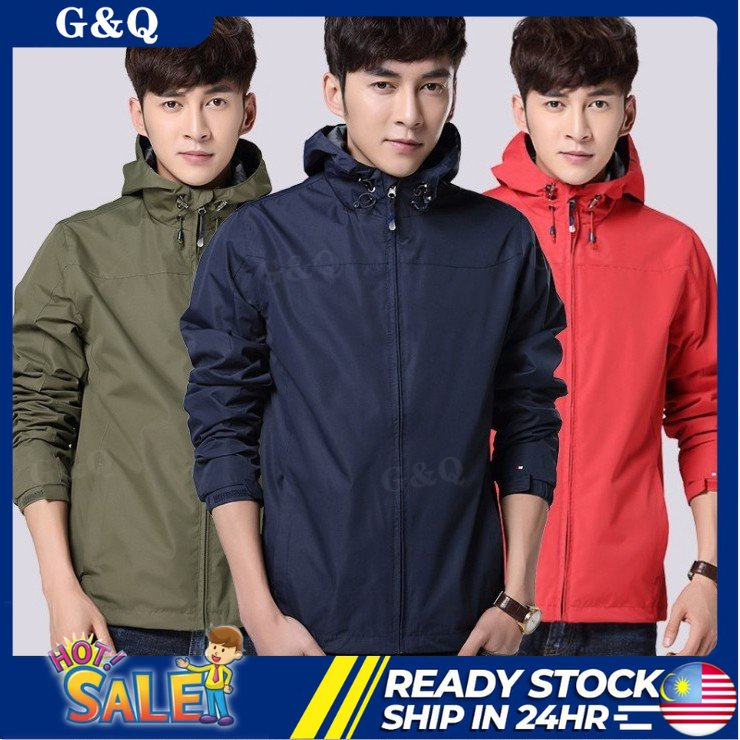 Men's jacket outdoor waterproof windbreaker motorcycle jacket hoodie outdoor motor breathable