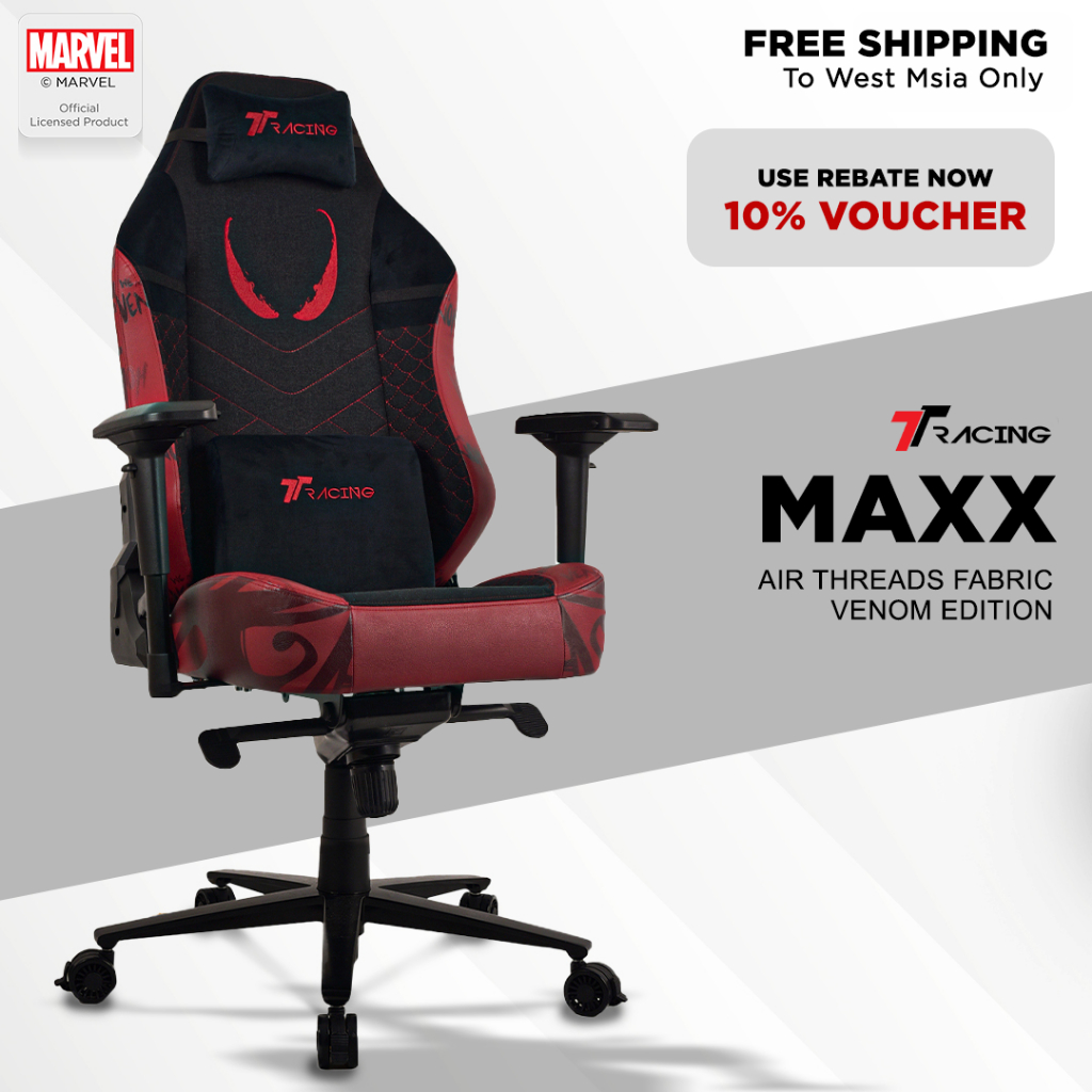 (Ready Stock) TTRacing Maxx Air Threads Fabric Gaming Chair Office ...