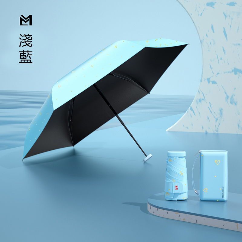 Moorrlii Mini Regenschirm - Ultraleicht & UV-Schutz UPF50+