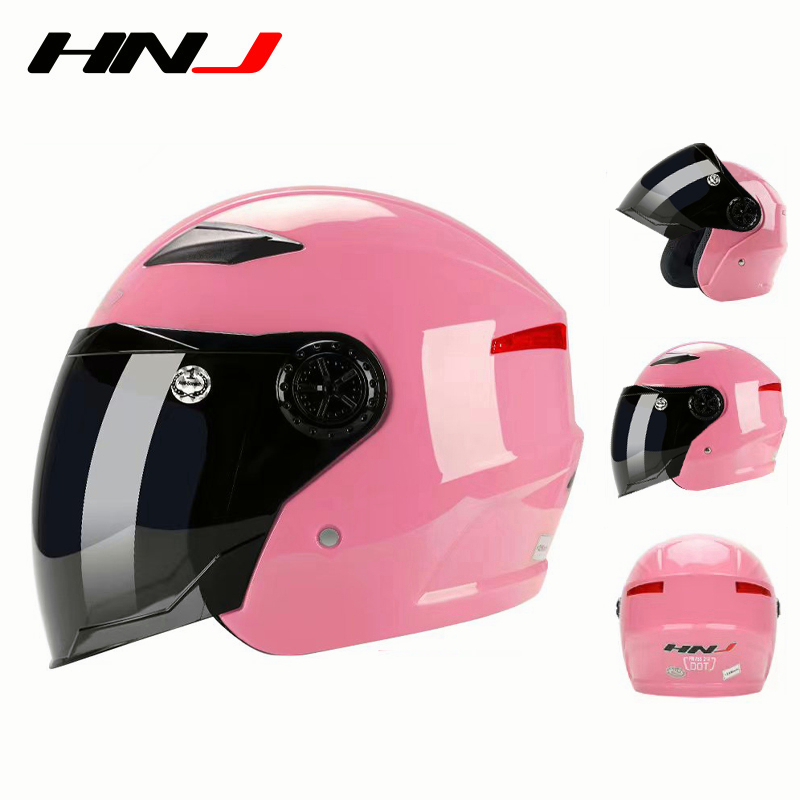 HNJ Half Face Helmet Open Face Electric Bike Comfortable Lining General