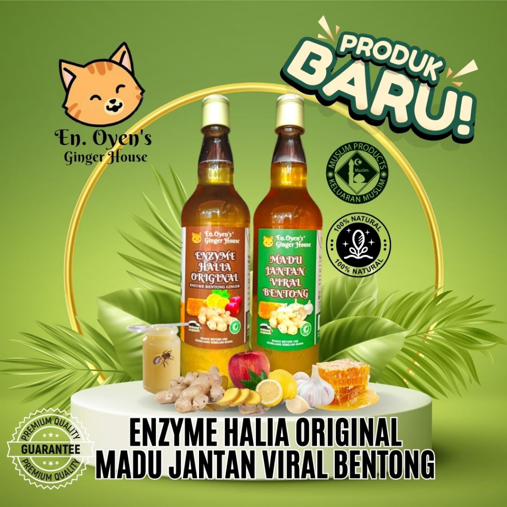 Free T Enzyme Halia Original Madu Jantan Dalam Botol Kaca Dari Bentong Produk Melayu Muslim