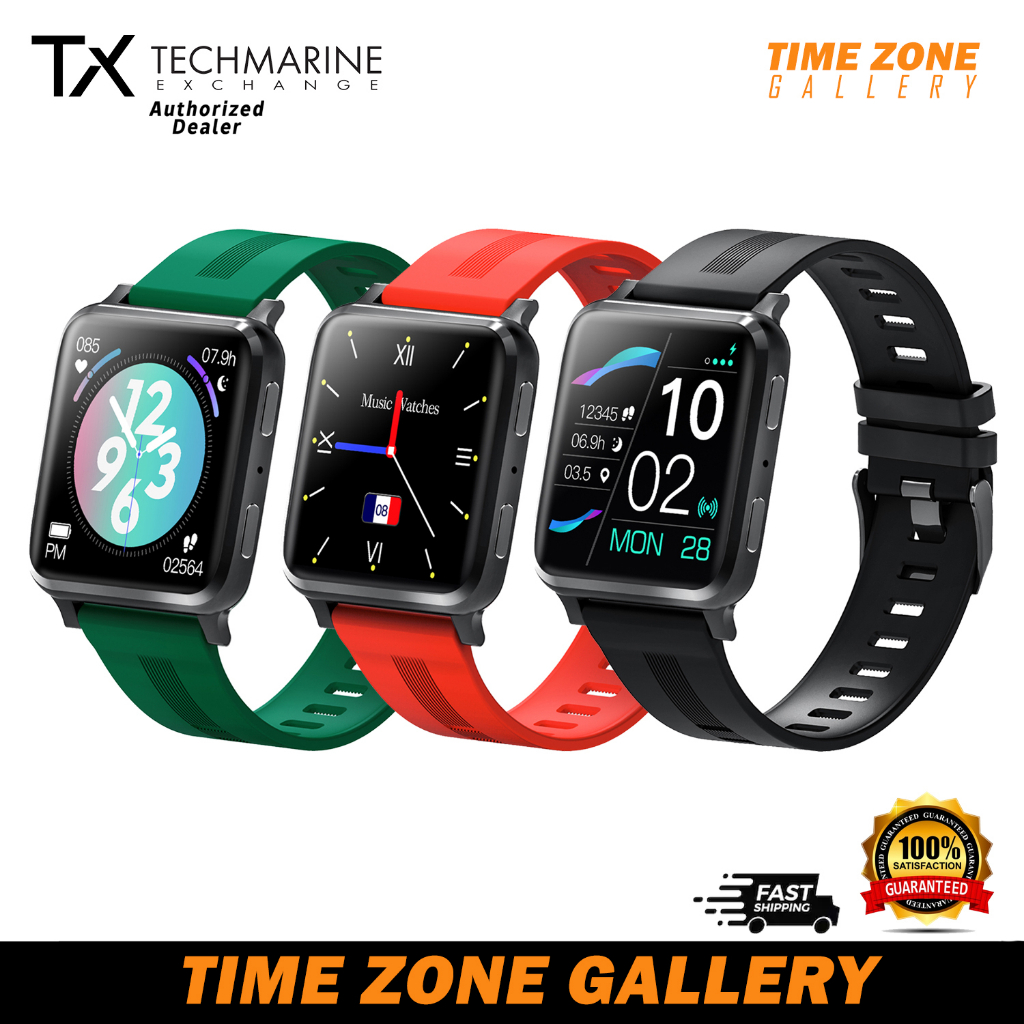 Techmarine Exchange TX 18 Bluetooth Fitness Tracker Smart Watch Black Red Green Shopee Malaysia