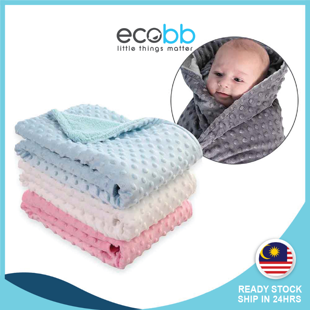 Baby Blanket Swaddle Newborn Soft Fleece Bubble Bedding Cotton Blanket Shopee Malaysia