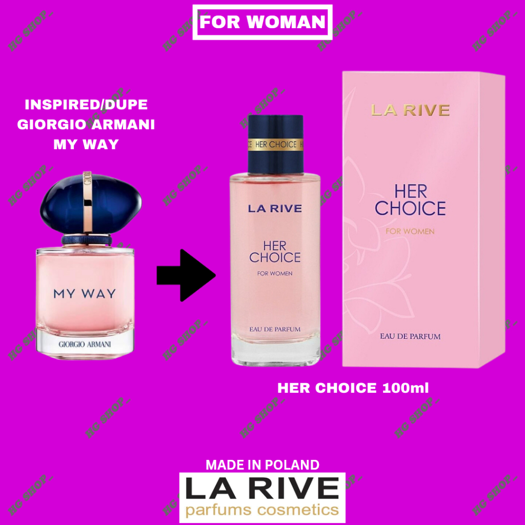 PERFUME LA RIVE HER CHOICE EDP 100ml (ORIGINAL) | Shopee Malaysia