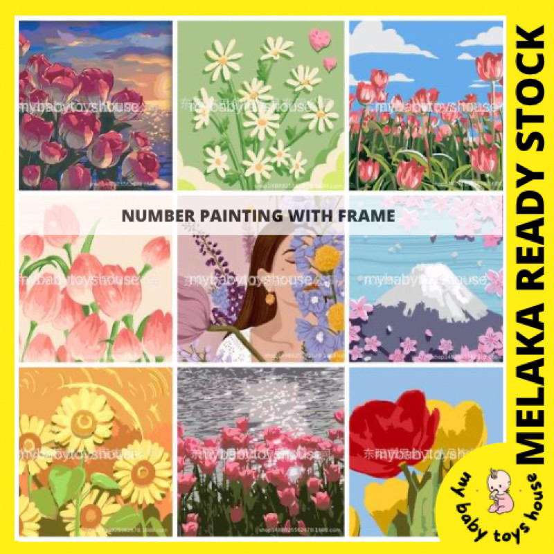 20x20cm Number Painting Paint by Number Painting by Number Canvas ...