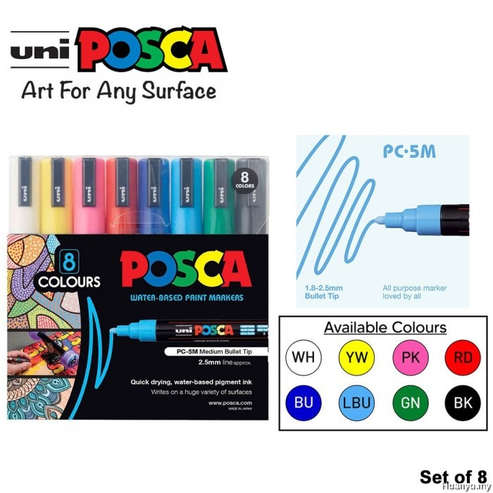 POSCA Marker 5M8C set Shopee Malaysia