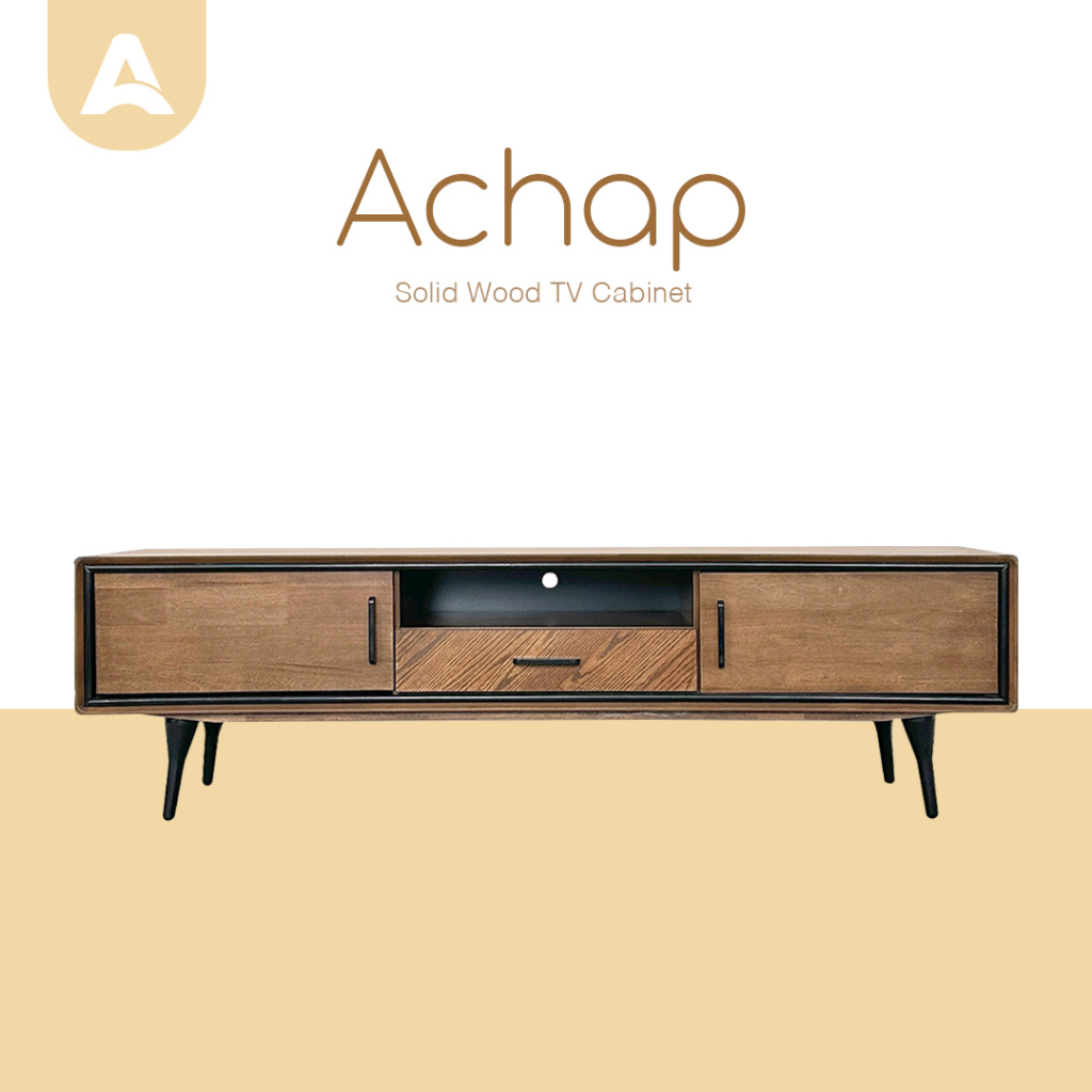Arturo Achap Solid Wood TV (1.8M) Shopee Malaysia