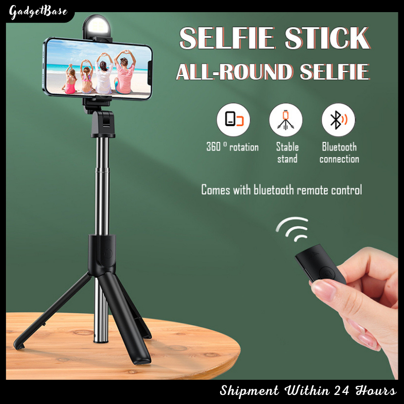 Extendable Handheld Selfie Stick Monopod Tripods Bluetooth Remote