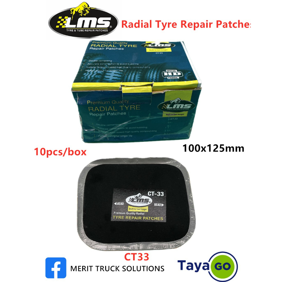 LMS Tire Repair Patches BP CT Tayar Bocor Penampal Tiptop Tayar Pancit ...