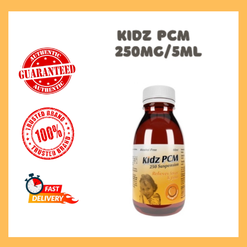 Kidz PCM Paracetamol Syrup For Fever, Pain, Sore Throat (100ml