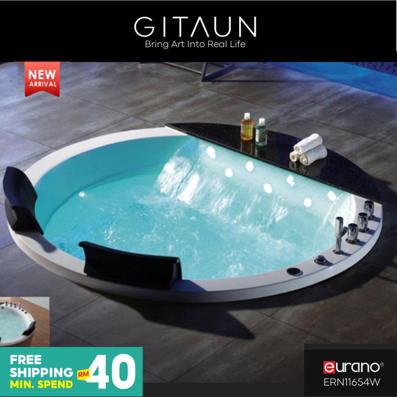 [EURANO] Waterfall Massage Bathtub / Jacuzzi Massage Tub (Double