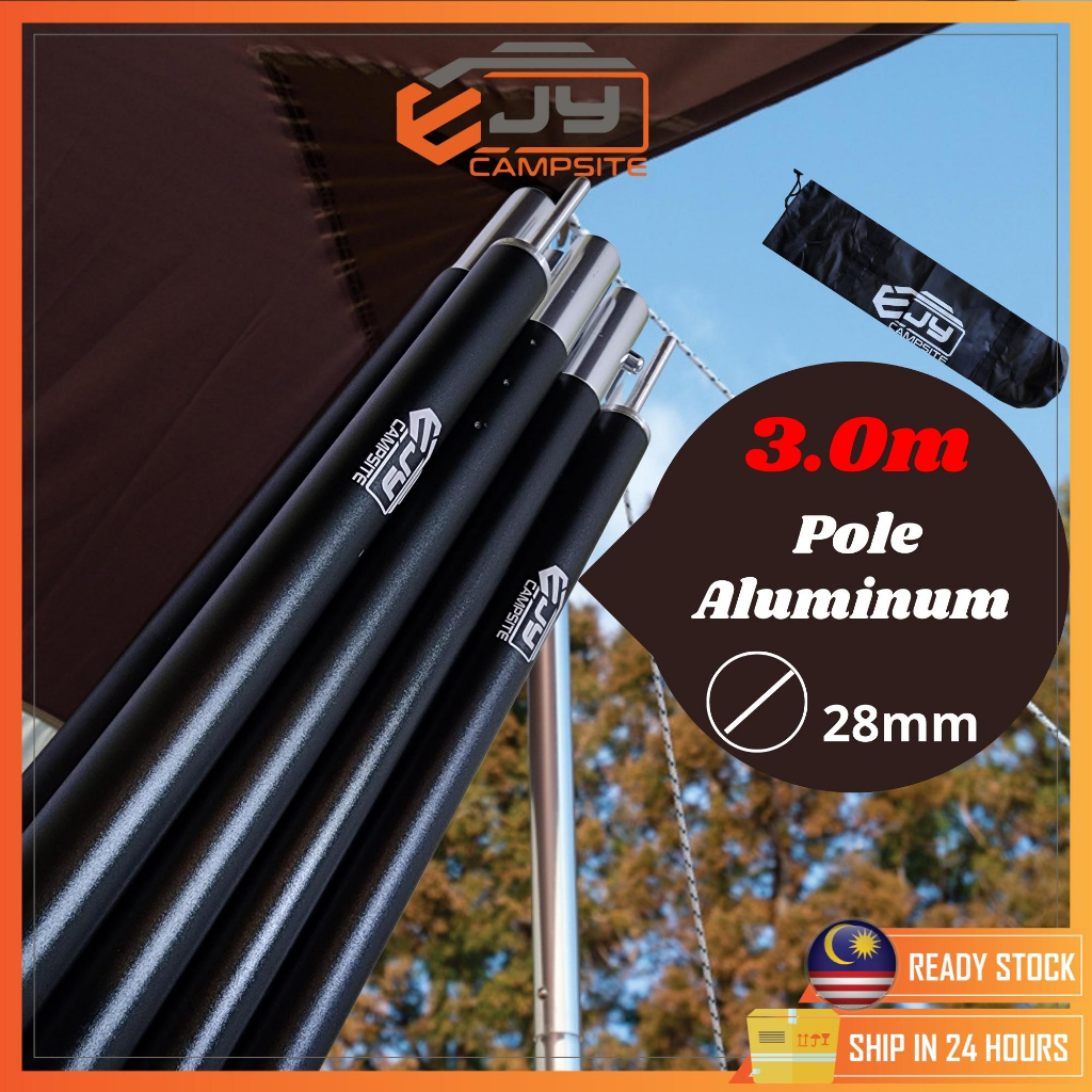 Flysheet Tarp Pole Aluminium Extra Thick Camping Tent Poles Tarp Pole